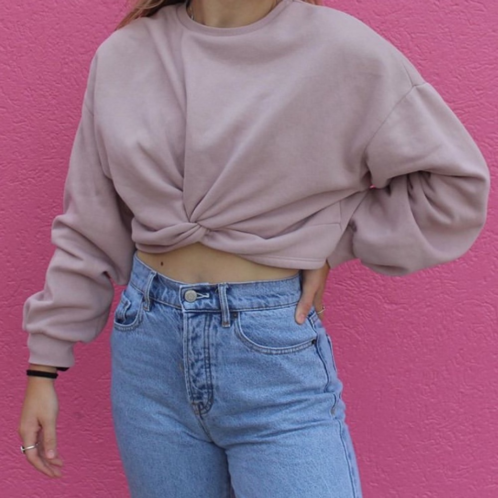 Lavender Knotted Sweater